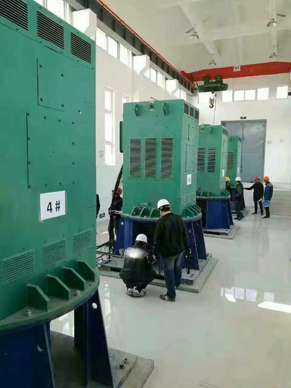 YKK630-6某污水处理厂使用我厂的立式高压电机安装现场